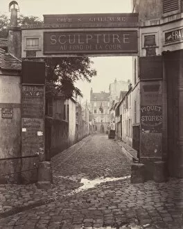 Cobblestone Gallery: Cour Saint-Guillaume, ca. 1865. Creator: Charles Marville