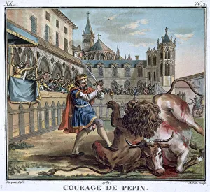 The Courage of Pepin, 1789. Artist: Jean Baptiste Morret