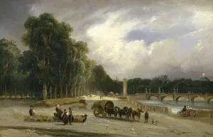 8th Arrondissement Prints: Cours-la-Reine, around 1828, c1828. Creator: Theodore Gudin