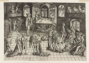Fine Prints: The court ball, 1500. Creator: Monogrammist MZ, (Matthäus Zasinger?) (active around 1500)