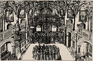 Court Choir of Dresden. From: Geistreiches Gesangbuch by Christoph Bernhard, 1676