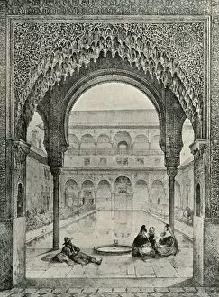 Alhambra Granada Collection: Court of the Fish-Pond, 19th century, (1907). Creator: Unknown