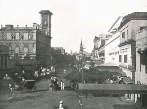 Campanile Prints: Court House Street, Calcutta, India, 1895. Creator: Unknown