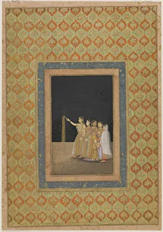 Sparks Prints: Court Ladies Playing with Fireworks, ca. 1740. Creator: Muhammad Afzal