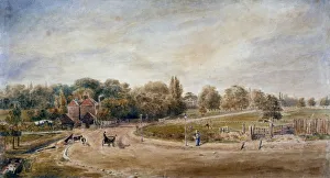 Court Lane and Lordship Lane, Dulwich, London, 1860. Artist: JC Mandy