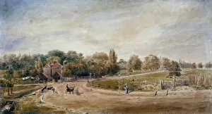 Dulwich Gallery: Court Lane and Lordship Lane, Dulwich, London, 1860. Artist: JC Mandy