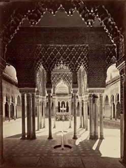Laurent Prints: The Court of Lions in the Alhambra, 1870. Creator: Laurent, Juan (1816-1886)