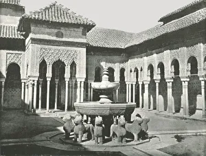 Granada Prints: The Court of the Lions, Alhambra, Granada, Spain, 1895. Creator: W &s Ltd