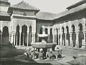 Cloister Gallery: The Court of the Lions, Alhambra, Granada, Spain, 1895. Creator: W &s Ltd