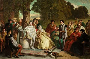 Verviers Prints: At the Court of Margaret of Austria, 1854. Creator: Lies, Joseph Henri Hubert (1821-1865)