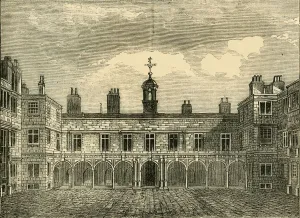 Somerset House Prints: Court of Old Somerset House, from the North, (1881). Creator: Unknown