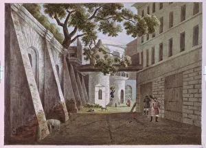 Martynov Prints: The Court of the Pavel Gagarins House. Artist: Martynov, Andrei Yefimovich (1768-1826)