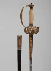 Scabbard Prints: Court Sword and Scabbard, Paris, c. 1810. Creator: Martin-Guillaume Biennais