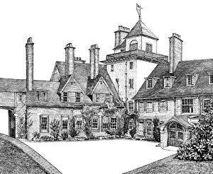 Images Dated 29th January 2009: The Court Yard, Standen, East Grinstead, 1900