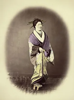 Geta Prints: Courtesan, 1866-1867. Creator: Felice Beato