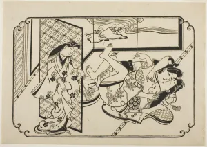 Prostitution Prints: A Courtesan with Her Client, the first sheet of an untitled erotic picture album, c