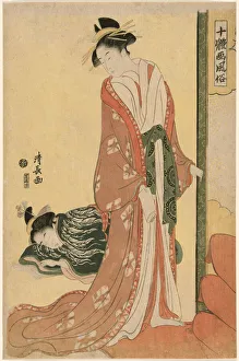 Courtesan Going to Bed, from the series Ten Types of Beauties in Pictures