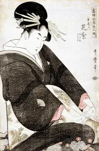 Hair Decoration Prints: The Courtesan Hanamurasaki of Tamaya from the series Supreme Beauties of the Present Day