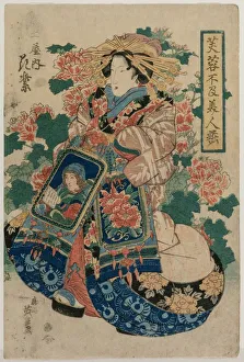 Keisai Eisen Prints: The Courtesan Hanamurasaki of the Tsuchiya