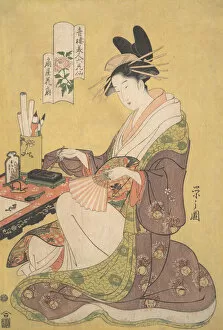 Sex Worker Gallery: The Courtesan Hanaogi of the Ogiya Brothel (Ogiya Hanaogi), from the series Beauties o