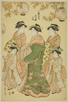 Eishi Chobunsai Prints: The Courtesan Hanaogi of the Ogiya