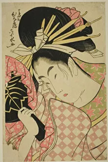 Eisui Ichirakusai Gallery: The courtesan Hinazuru of the Chojiya, 1790 / 1823. Creator: Ichirakutei Eisui