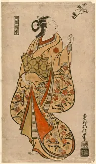 Masanobu Okumura Prints: Courtesan Likened to the Chinese Sage Zhang Guolao (Japanese: Chokaro), c. 1715