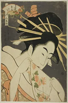 The Courtesan Senzan of the Chojiya, from the series Beauties of the Five