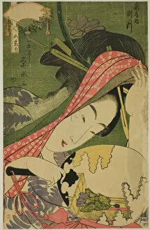 Eisui Ichirakusai Gallery: The Courtesan Takigawa of the Ogiya, from the series 'Beauties of the Five