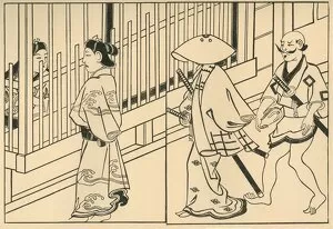 Kichibe Hishikawa Gallery: Courtesans, 1661, (1924). Creator: Hishikawa Moronobu