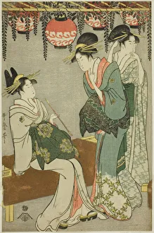 Courtesans beneath Wisteria Arbor, Japan, c. 1795. Creator: Kitagawa Utamaro