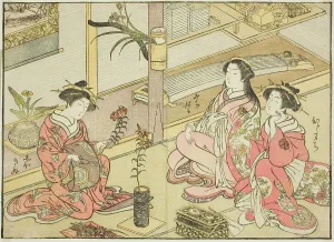 Zither Prints: Courtesans of the Kadotsutaya, from the book Mirror of Beautiful Women of the Pleasure