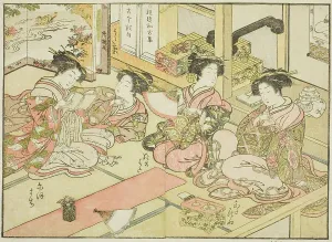 Ogiya Prints: Courtesans of the Ogiya, from the book Mirror of Beautiful Women of the Pleasure Quarters