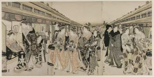 1769 1825 Prints: Courtesans Promenading on the Nakanocho
