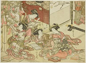 Votive Prints: Courtesans of the Shin Kanaya, from the series Mirror of Beautiful Women of the Pleasure