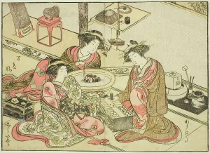 Yamashiroya Prints: Courtesans of the Yamashiroya, from the book Mirror of Beautiful Women of the Pleasure