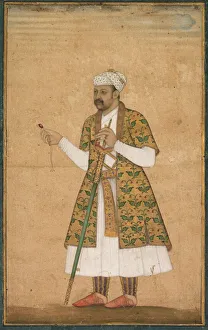 Active C Prints: A Courtier, Possibly Khan Alam, Holding a Spinel and a Deccan Sword, c. 1605-1610