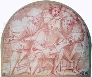 Four Courtiers, c1514-1557. Artist: Jacopo Pontormo