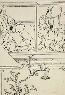 Isometric Prints: Courtiers in a Palace Corridor, 19th century. Creator: Unknown