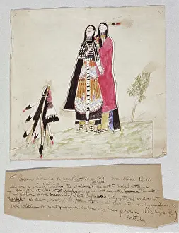 1890 Prints: Courting Scene, c1890. Creator: White Buffalo