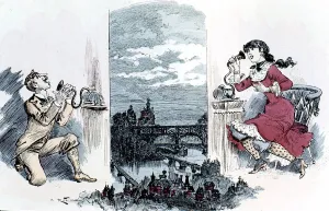 Alexander Graham Bell Gallery: Courting by telephone across Paris, 1883