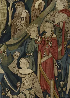 Amusing Gallery: Courtly Love Games (Spieleteppich), tapestry. Detail, ca 1400