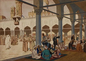 Courtyard of the Al-Azhar Mosque and University, Cairo, 1928. Artist: Bilibin, Ivan Yakovlevich (1876-1942)