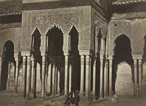 Charles Clifford Prints: Courtyard, Alhambra, 1857-58. Creator: Charles Clifford (British, 1819-1883)