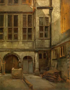 Courtyard of Antwerp Town Hall, c1860s. Creator: Jan August Hendrik Leys
