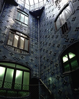 Casa Gallery: Courtyard of the Batllo House, built between 1904 and 1907 by Antoni Gaudi i Cornet