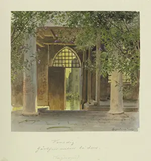 Doors Prints: Courtyard at the Ca d'Oro in Venice