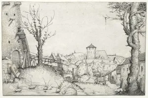 Augustin Hirschvogel German Prints: Courtyard of a castle, 1546. Creator: Augustin Hirschvogel (German, 1503-1553)