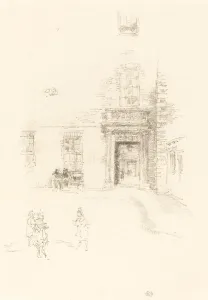 Chelsea Kensington And Chelsea London England Collection: Courtyard, Chelsea Hospital, 1888. Creator: James Abbott McNeill Whistler