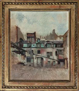 Courtyard of the Cheval-Blanc inn, 1896. Creator: Ladislas Loery